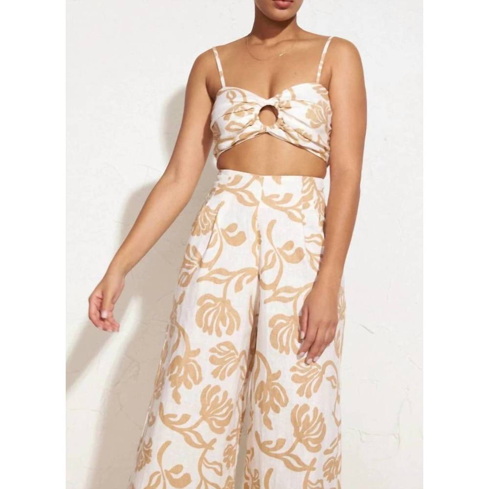 NEW FAITHFULL THE BRAND liberta top in ensola floral print oat